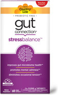 Country Life Gut Connection Stress Balance 60 Vegan Capsules, Certified Gluten Free, Certified Vegan, Non-Gmo Verified