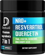 Nad+ Supplement 1000Mg - Pure Nad Supplement - Combined To Resveratrol, Quercetin, Berberine, Fisetin, Tmg And Grape Seed - Energy And Dna Repair, Aging Defense, Brain Function - 60 Capsules Nad+ Supplement 1000Mg - Pure Nad Supplement - Combined To Resveratrol, Quercetin, Berberine, Fisetin, Tmg And Grape Seed - Energy And Dna Repair, Aging Defense, Brain Function - 60 Capsules