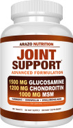 Arazo Nutrition Glucosamine Chondroitin Turmeric Msm Boswellia - Joint Support Supplement For Relief 120 Capsules For Bones, Back, Knees, Hands (120 Capsules)