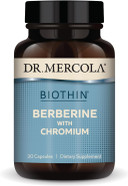 Dr. Mercola Biothin Berberine With Chromium - Supports Healthy Metabolic Function - Enhanced Absorption - Non-Gmo, Gluten-Free & Soy-Free - 30 Capsules (30 Servings)