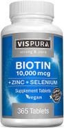 Biotin 10000 Mcg + Zinc + Selenium, Pure, Vegan & Extra Strong, Best Supplement For Hair Growth, Glowing Skin, Strong Nails*, 365 Tablets For 12 Months, Natural Without Additives Biotin 10000 Mcg + Zinc + Selenium, Pure, Vegan & Extra Strong, Best Supplement For Hair Growth, Glowing Skin, Strong Nails*, 365 Tablets For 12 Months, Natural Without Additives