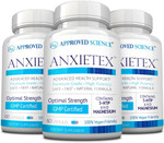 Approved Science Anxietex - Calm And Relaxation - L-Theanine And Magnesium - 60 Capsules - Vegan Friendly - 3 Month Supply