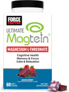 Force Factor Ultimate Magtein Magnesium L-Threonate 2000Mg, Support Cognitive Function, Focus, Memory & Relaxation, Magnesium Threonate, Mixed Berry, 60 Soft Chews