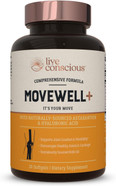 Live Conscious Joint Health Supplement - Movewell Plus Antarctic Krill Oil, Natural Astaxanthin And Hyaluronic Acid | Outperforms Glucosamine