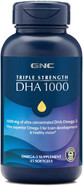 Gnc Triple Strength Dha 1000 Omega 3 Supplement, 1000Mg Dha, Supports Brain Development And Healthy Vision, 45 Softgels Gnc Triple Strength Dha 1000 Omega 3 Supplement, 1000Mg Dha, Supports Brain Development And Healthy Vision, 45 Softgels