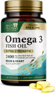 Omega 3 Fish Oil Triple Strength 1200 Mg, Omega-3 Supplements, Natural Brain Heart Health & Immune Support - Fatty Acids With Epa & Dha - Wild Caught Purified Fish Oil Supplement - 60 Softgels Omega 3 Fish Oil Triple Strength 1200 Mg, Omega-3 Supplements, Natural Brain Heart Health & Immune Support - Fatty Acids With Epa & Dha - Wild Caught Purified Fish Oil Supplement - 60 Softgels