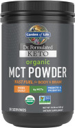 Garden Of Life Dr. Formulated Keto Organic Mct Powder - 30 Servings, 6G Mcts From Coconuts Plus Prebiotic Fiber & Probiotics, Certified Organic, Non-Gmo, Vegan, Gluten Free, Ketogenic
