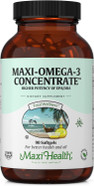 Maxi Health Omega 3 Supplement - Omega-3 Fish Oil Concentrate - Higher Potency Source Of Epa/Dha Fatty Acids - Heart, Brain & Joint Health - Kosher Certified Wild Caught Fish - 90 Vegetarian Softgels Maxi Health Omega 3 Supplement - Omega-3 Fish Oil Concentrate - Higher Potency Source Of Epa/Dha Fatty Acids - Heart, Brain & Joint Health - Kosher Certified Wild Caught Fish - 90 Vegetarian Softgels