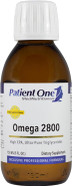 Patient One Omega 2800 Liquid | Supplement To Support Heart, Cognitive And Joint Health* | High-Potency Omega-3 Fish Oil | Lemon Flavor | 5 Fl Oz