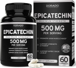 Epicatechin Extract 500Mg Per Serving - (60 Capsules) - Supports Lean Muscle, Nitric Oxide, Myostatin Inhibitor, Stamina, Endurance, Pump & Gains - Non-Gmo & Vegan Supplement - (60 Count)