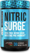 Jacked Factory Nitric Surge Stim Free Pre Workout Powder - Caffeine-Free Nitric Oxide Supplement W/Con-Cret Creatine, L Citrulline, & Glycersize Glycerol - Cherry Kiwi, 30 Servings Jacked Factory Nitric Surge Stim Free Pre Workout Powder - Caffeine-Free Nitric Oxide Supplement W/Con-Cret Creatine, L Citrulline, & Glycersize Glycerol - Cherry Kiwi, 30 Servings