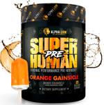 Alpha Lion Superhuman Pre Workout Powder, Beta Alanine, L-Taurine & Tri-Source Caffeine For Sustained Energy & Focus, Nitric Oxide & Citrulline For Pump (21 Servings, Orange Gainsicle)