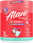 Alani Nu Pre Workout+ Powder Cherry Slush, Extra Boost, Sugar Free, 300Mg Caffeine, L-Theanine, Beta-Alanine, Citrulline, 30 Servings