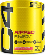 Cellucor C4 Ripped Pre Workout Powder For Energy, Beta Alanine, Sugar Free Energy Supplement Preworkout For Men & Women - 150Mg Caffeine + Creatine-Free - Cherry Lemonade - 30 Servings