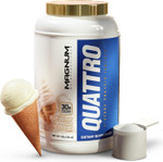 Quattro Magnum Nutraceuticals Whey Protein Powder, Vanilla Soft Serve Ice Cream 2Lb  Premium Protein Isolate Blend For Muscle Growth & Recovery