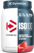 Dymatize Iso100 Whey Protein Powder Isolate, Strawberry, 25G Of Protein, 20 Servings, 5.5G Bcaas, Less Than 120 Cal., Gluten Free, 1G Fat, 1G Sugar, 2G Carb Dymatize Iso100 Whey Protein Powder Isolate, Strawberry, 25G Of Protein, 20 Servings, 5.5G Bcaas, Less Than 120 Cal., Gluten Free, 1G Fat, 1G Sugar, 2G Carb