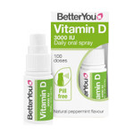 Betteryou D3000 Vitamin D Oral Spray - Convenient Alternative For Tablets - Promotes Strong Bones, Teeth And Immune System - Aids In Calcium Absorption - Natural Peppermint Flavor - 0.5 Oz Betteryou D3000 Vitamin D Oral Spray - Convenient Alternative For Tablets - Promotes Strong Bones, Teeth And Immune System - Aids In Calcium Absorption - Natural Peppermint Flavor - 0.5 Oz