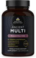 Ancient Nutrition Multivitamin For Women, Women'S Once Daily Supplement, Methlyated Vitamin B, C, K2, Magnesium, Folate & Iron, Supports Bone Health, 30 Count