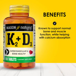 Mason Natural Vitamin K2 + D3, 100,Day Supply, With Calcium For Normal Bone And Muscle Support, Tablets Mason Natural Vitamin K2 + D3, 100,Day Supply, With Calcium For Normal Bone And Muscle Support, Tablets