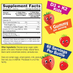 Vitamin D3 + K2 For Kids Gummies - Vitamin D3 1000 Iu, K2 100 Mcg - Bone And Muscle Health Support, Natural Flavors, Gmo Free, Gluten Free, Vegan - K2 D3 Vitamin Supplement- 60 Gummies Vitamin D3 + K2 For Kids Gummies - Vitamin D3 1000 Iu, K2 100 Mcg - Bone And Muscle Health Support, Natural Flavors, Gmo Free, Gluten Free, Vegan - K2 D3 Vitamin Supplement- 60 Gummies