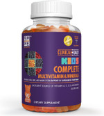 Clinical Daily Complete Kids Multivitamin Daily Gummy Supplement For Brain, Vision, Bone And Immune Health. Vitamins A, C, E,D,B6,B12, Folate, Biotin, Essential Minerals. 90 Gluten Free Yummy Gummies