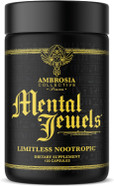 Ambrosia Mental Jewels (Capsules) - Cognitive Enhancer | Increase Memory, Communication Skills, Concentration & Focus | Alpha Gpc, Choline, Bacognize | 120 Veggie Capsules (30 Day Supply)