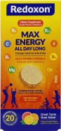 Redoxon Max Energy, Helps Support Inmune System, Citrus Flavor, 20 Effervescent Tablets, 2.82 Oz, Box