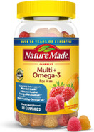 Nature Made Mens Multivitamin Gummies With Omega-3, Mens Gummy Multivitamins For Daily Nutritional Support, 80 Gummy Vitamins And Minerals, 40 Day Supply