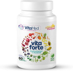 Vita Forte Vegan Multivitamin With Probiotics, Digestive Enzymes & 42 Fruits & Vegetables  Halal Certified, Non-Gmo, Gluten-Free, Daily Energy & Immune Support  60 Vegan Tablets Vita Forte Vegan Multivitamin With Probiotics, Digestive Enzymes & 42 Fruits & Vegetables  Halal Certified, Non-Gmo, Gluten-Free, Daily Energy & Immune Support  60 Vegan Tablets