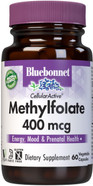 Bluebonnet Nutrition Cellularactive Methylfolate 400 Mcg, Formulated With Quatrefolic, Energy, Mood, And Prenatal Health*, Vegan, Gluten-Free, Non-Gmo, And Kosher, 60 Vegetable Capsules, 60 Servings