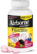 Airborne Vitamin C 1000Mg (Per Serving) - Very Berry Chewable Tablets (116 Count In A Bottle), Gluten-Free Immune Support Supplement, With Vitamins A C E, Zinc, Selenium, Ginger, Antioxidants