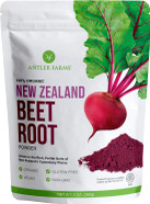 Antler Farms - 100% Pure Organic New Zealand Beet Root Powder, 40 Servings, 200G - Freeze Dried, Raw, Vegan, Gluten Free, Naturally Rich In Nitrates For Performance & Vitality Antler Farms - 100% Pure Organic New Zealand Beet Root Powder, 40 Servings, 200G - Freeze Dried, Raw, Vegan, Gluten Free, Naturally Rich In Nitrates For Performance & Vitality