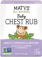 Maty'S Baby Chest Rub - Naturally Comfort, Soothe And Help Relieve Congestion In Babies 3 Months+, Petroleum Free - Made With Soothing Lavender And Chamomile - 1.5 Oz