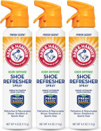 Arm and Hammer Shoe Refresher Spray, Multi-Purpose Odor Remover for All Types of Footwear, Shoe Deodorizer Spray, Shoe Odor Eliminator, Shoe Spray, Shoe Smell Eliminator, 4 oz (3 Pack)