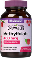 Bluebonnet Earthsweet Methylfolate 400 Mcg Cellular Active Coenzyme 5-Mthf L Methyl Folate Supplement - Prenatal & Energy Support* - Non-Gmo, Vegan, Gluten-Free - Raspberry - 90 Chewable Tablets Bluebonnet Earthsweet Methylfolate 400 Mcg Cellular Active Coenzyme 5-Mthf L Methyl Folate Supplement - Prenatal & Energy Support* - Non-Gmo, Vegan, Gluten-Free - Raspberry - 90 Chewable Tablets