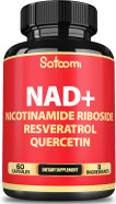 Satoomi Nad+ Supplement With Nicotinamide Riboside Nr, Resveratrol, Quercetin - 60 Count - 30 Days Satoomi Nad+ Supplement With Nicotinamide Riboside Nr, Resveratrol, Quercetin - 60 Count - 30 Days