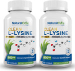 Clean L-Lysine 600Mg, 120 Capsules | Vegan, Non-Gmo, & Gluten Free