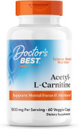 Doctors Best Acetyl-L-Carnitine, Supports Mental Focus & Alertness, Non-Gmo, Gluten Free, Soy Free, Vegan 60 Veggie Caps
