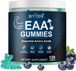 Eaa Gummies: Essential Amino Acids All 9 Essential Aminos & Branched-Chain Aminos Non-Gmo Gluten Free Vegetarian-Friendly 120 Gummie Blue Raspberry