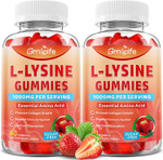 L-Lysine 1000Mg Gummies, Chewable Lysine Supplement For Adults & Kids, Essential Amino Acid Supplement For Immune Support, Collagen Formation Support, Strawberry, 60 Count L-Lysine 1000Mg Gummies, Chewable Lysine Supplement For Adults & Kids, Essential Amino Acid Supplement For Immune Support, Collagen Formation Support, Strawberry, 60 Count