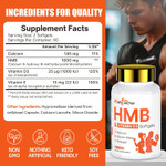 Hmb Supplements For Men Women: Hmb 1000Mg With D3 Capsules Hmb Free Acids (B-Hydroxy B-Methylbutyrate) Supports Muscle Growth, Retention & Lean Muscle Mass Fast Workout Recovery 180 Counts Hmb Supplements For Men Women: Hmb 1000Mg With D3 Capsules Hmb Free Acids (B-Hydroxy B-Methylbutyrate) Supports Muscle Growth, Retention & Lean Muscle Mass Fast Workout Recovery 180 Counts
