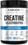 Jacked Factory Creatine + Electrolytes - Creatine Monohydrate With Taurine, Calcium, Sodium, & Potassium To Increase Muscle Growth, Strength, Hydration, & Endurance - 50 Servings, Peach Mango Jacked Factory Creatine + Electrolytes - Creatine Monohydrate With Taurine, Calcium, Sodium, & Potassium To Increase Muscle Growth, Strength, Hydration, & Endurance - 50 Servings, Peach Mango