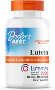 Doctor'S Best Lutein Featuring Lutemax, Non-Gmo, Gluten Free, Eye Health, 20 Mg, 60 Softgels