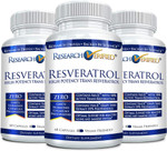 Research Verified Resveratrol - 98% Trans-Resveratrol 1000 Mg, Anti-Aging Support - 60 Capsules Per Bottle - 3 Bottles Research Verified Resveratrol - 98% Trans-Resveratrol 1000 Mg, Anti-Aging Support - 60 Capsules Per Bottle - 3 Bottles