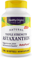 Healthy Origins Astaxanthin 12 Mg (Natural, Astapure, Triple Strength, Non-Gmo, Gluten Free, Eye Support, Joint Support, Immune Support), 150 Softgels Healthy Origins Astaxanthin 12 Mg (Natural, Astapure, Triple Strength, Non-Gmo, Gluten Free, Eye Support, Joint Support, Immune Support), 150 Softgels