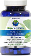 Mega Resveratrol, Pharmaceutical Grade,99% Pure, Isolate, Micronized Trans-Resveratrol, 120 Veggie Caps, 500Mg Per Capsule. Purity Certified. Absolutely No Toxic Inactive Ingredients Added Mega Resveratrol, Pharmaceutical Grade,99% Pure, Isolate, Micronized Trans-Resveratrol, 120 Veggie Caps, 500Mg Per Capsule. Purity Certified. Absolutely No Toxic Inactive Ingredients Added
