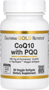California Gold Nutrition Coq10 With Pqq, Ubiquinone Usp, Tapioca Veggie Softgel With Sunflower Lecithin, 100 Mg, 60 Veggie Softgel