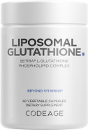 Codeage Liposomal Glutathione Supplement - Pure Reduced Setria L-Glutathione, Liposomal Delivery, Phospholipid Complex - Encapsulated Glutathione Powder Pills - Vegan, Non-Gmo - 60 Capsules Codeage Liposomal Glutathione Supplement - Pure Reduced Setria L-Glutathione, Liposomal Delivery, Phospholipid Complex - Encapsulated Glutathione Powder Pills - Vegan, Non-Gmo - 60 Capsules