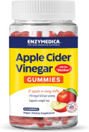 Enzymedica, Apple Cider Vinegar Gummies, Made With The Mother, 12 Organic, Usa-Grown Apples Per Bottle,[C][D] 1000 Mcg Vitamin B12 Per Serving, Natural Apple, 74 Count