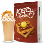 Keto Chow Pumpkin Spice Caramel | Keto Meal Replacement Shake Powder | Nutritionally Complete | Low Carb | Delicious Easy Meal Substitute | Protein Rich You Choose The Fat | 21 Meal Serving